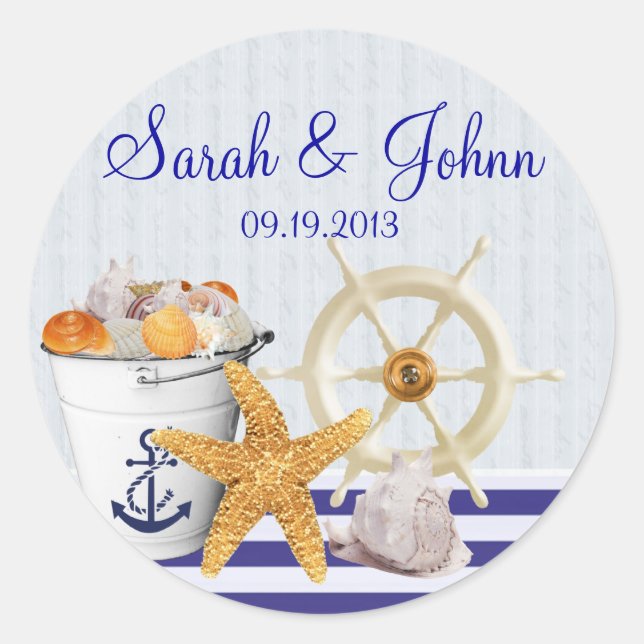 Nautical Theme | Favor Sticker (Front)