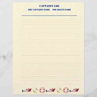 Nautical Theme Filler Paper (Lined)