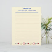 Nautical Theme Filler Paper (Lined) (Standing Front)