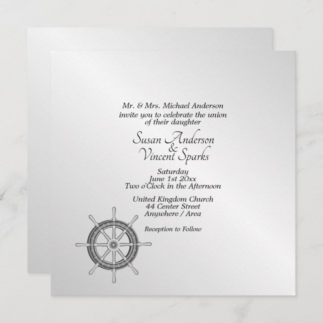 Nautical Theme Invitation (Front/Back)