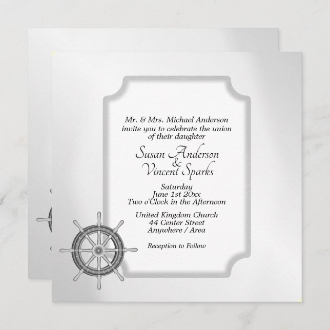 Nautical Theme Invitation (Front/Back)
