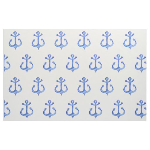 Nautical Theme | Navy Blue Anchors Wrapping Paper Fabric