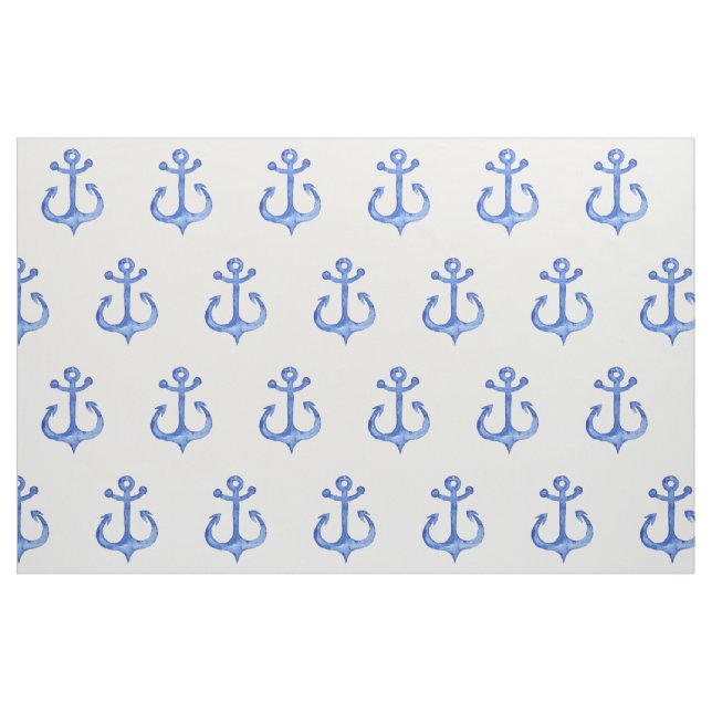 Nautical Theme | Navy Blue Anchors Wrapping Paper Fabric (Fat Quarter)