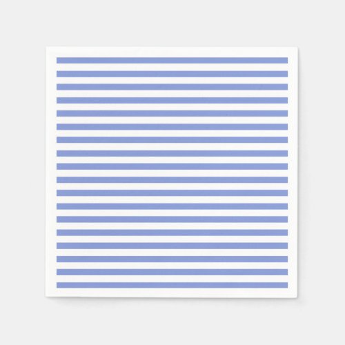 Nautical Theme _ Navy Blue Striped Paper Napkins