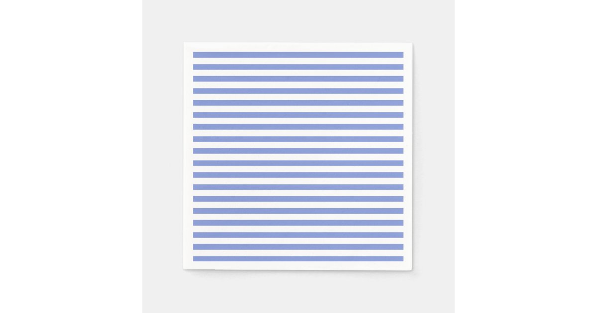 Nautical Theme Navy Blue Striped Paper Napkins Zazzle