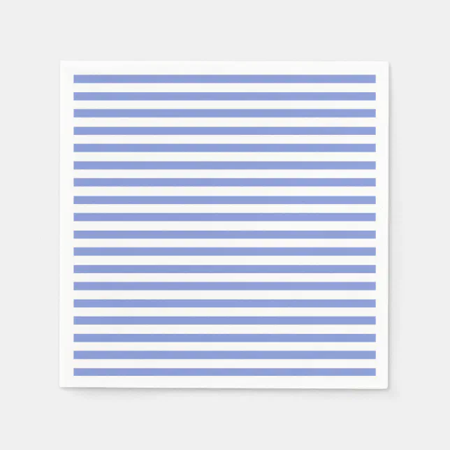 Nautical Theme Navy Blue Striped Paper Napkins Zazzle