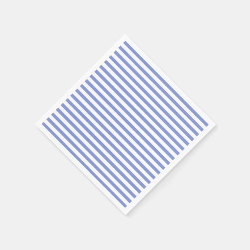 Nautical Theme Navy Blue Striped Paper Napkins Zazzle