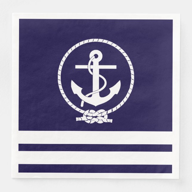 Nautical Theme Paper Dinner Napkins (Front)