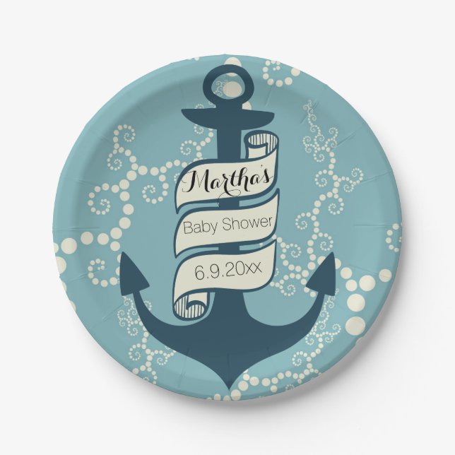 Nautical Theme Paper Plates (Front)