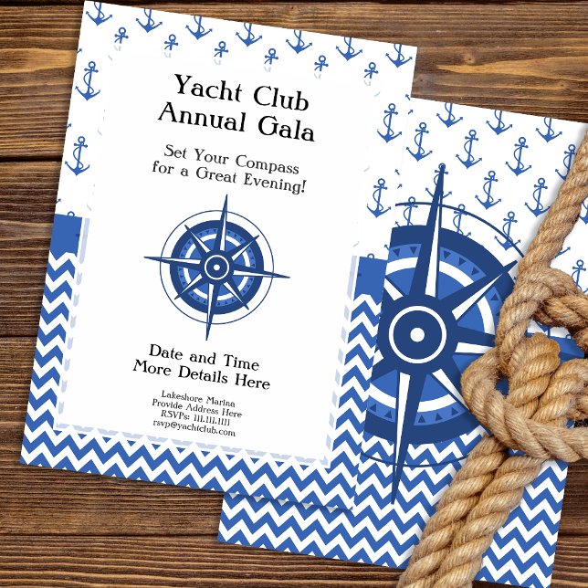 Nautical Theme Party - Yacht, Sailing Club, Marina Invitation (Creator Uploaded)