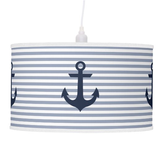 Nautical Theme Pendant Lamp: Navy Pendant Lamp (Front)