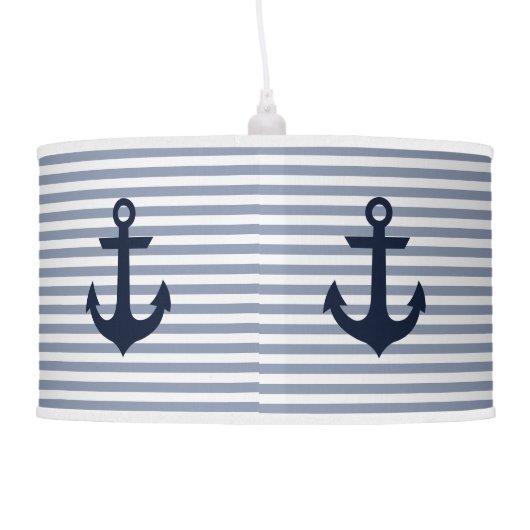 Nautical Theme Pendant Lamp: Navy Pendant Lamp (Back)