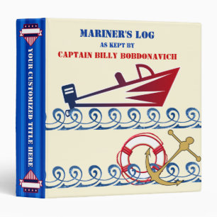 Nautical Theme Scrapbook - Personalized 3 Ring Binder