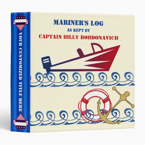 Nautical Theme Scrapbook _ Personalized 3 Ring Binder
