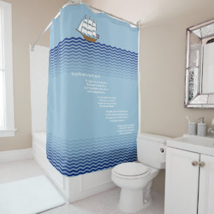 Nautical Theme Shower Curtain