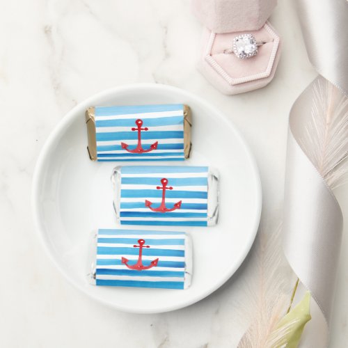 Nautical Theme Stripes and Anchor Hershes Favor
