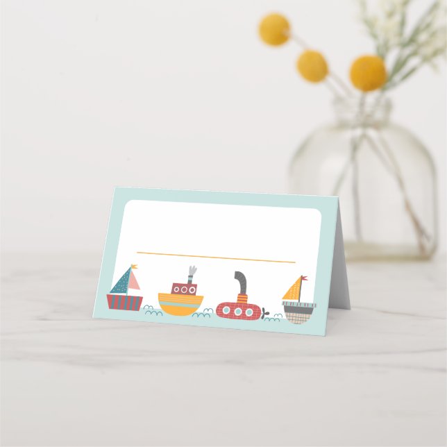 Nautical Theme Tent Card, Place Card (Front)