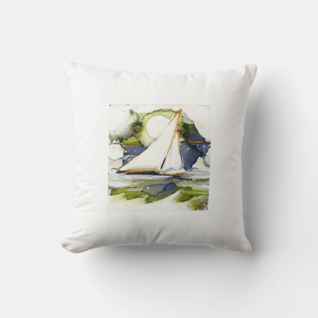 Nautical theme throw pillow (Front)
