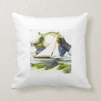 Nautical theme throw pillow