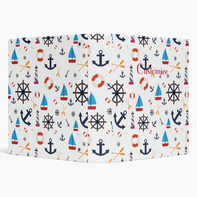 Nautical Theme Thunder_Cove 3 Ring Binder (Background)