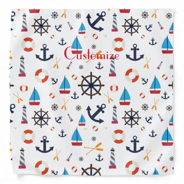 Nautical Theme Thunder_Cove  Bandana (Front)
