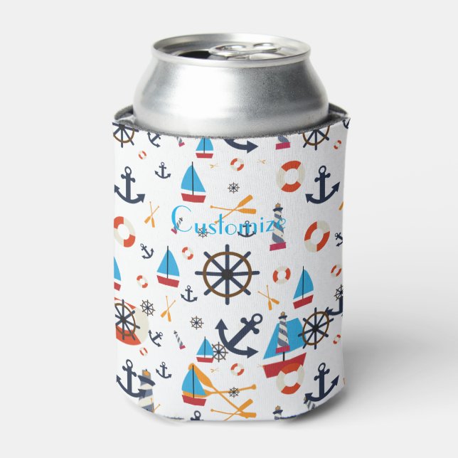 Nautical Theme Thunder_Cove Can Cooler (Can Front)