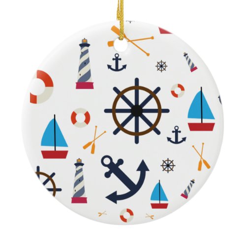 Nautical Theme Thunder_Cove  Ceramic Ornament