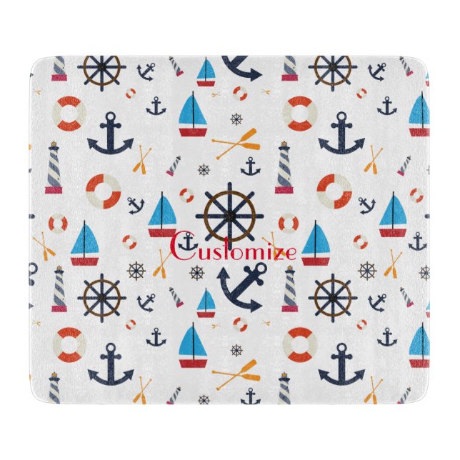 Nautical Theme Thunder_Cove Cutting Board (Front)