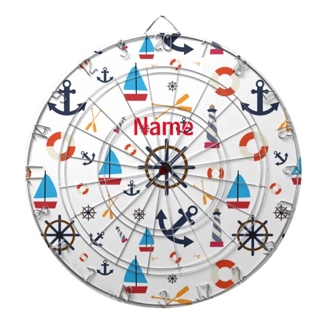 Nautical Theme Thunder_Cove  Dart Board (Front)