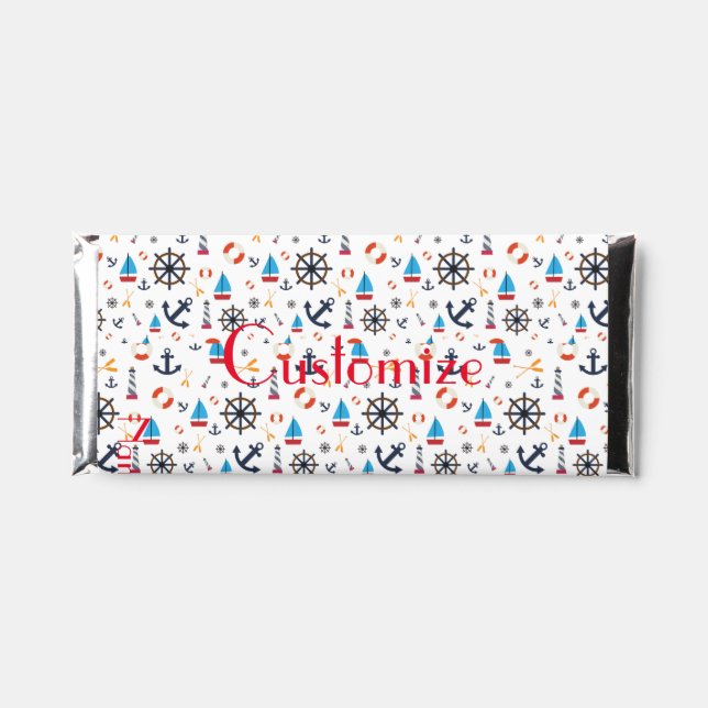 Nautical Theme Thunder_Cove  Hershey Bar Favors (Front)