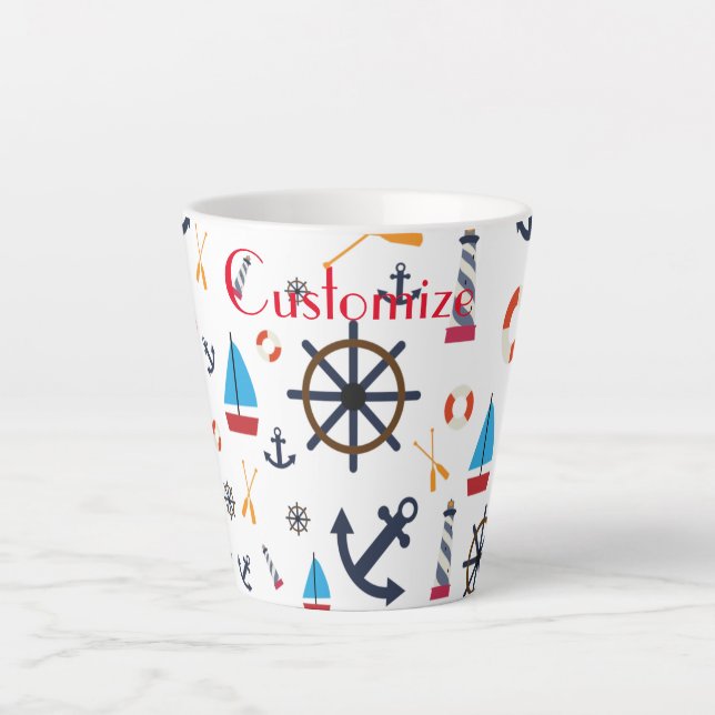 Nautical Theme Thunder_Cove Latte Mug (Front)