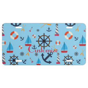 Nautical Theme Thunder_Cove License Plate