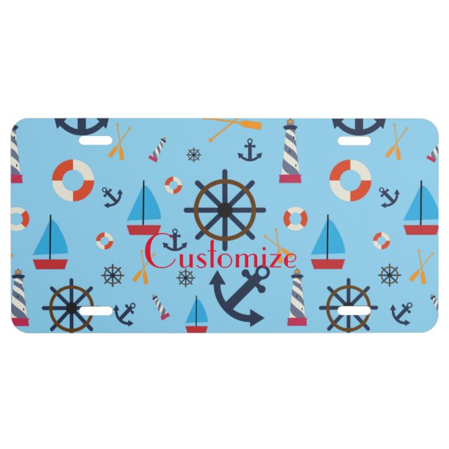 Nautical Theme Thunder_Cove License Plate (Front)