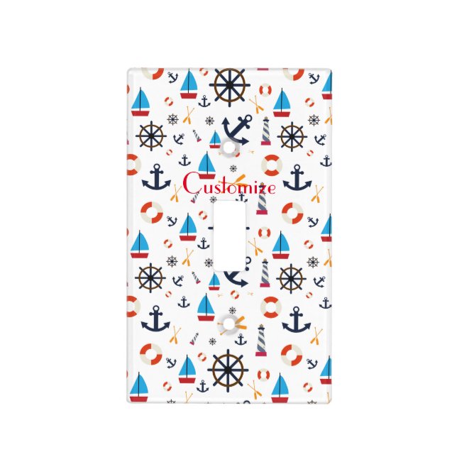 Nautical Theme Thunder_Cove Light Switch Cover (Front)