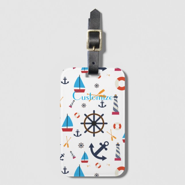 Nautical Theme Thunder_Cove Luggage Tag (Front Vertical)
