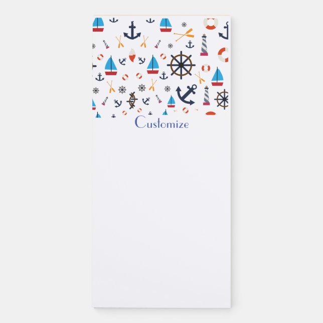 Nautical Theme Thunder_Cove Magnetic Notepad (Front)