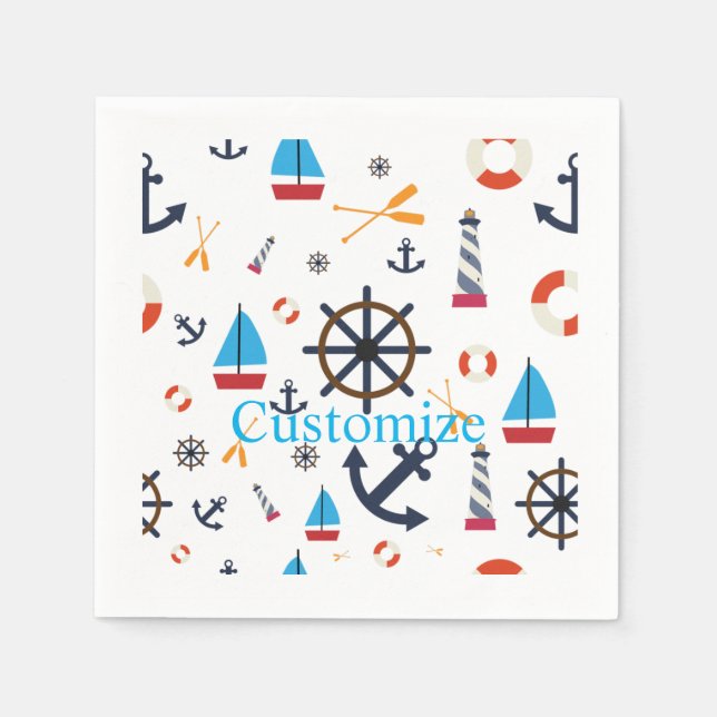 Nautical Theme Thunder_Cove  Napkins (Front)