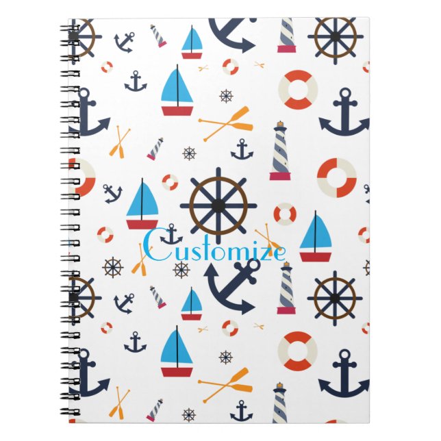 Nautical Theme Thunder_Cove Notebook (Front)