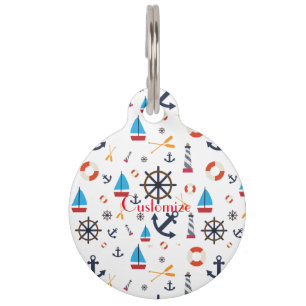 Nautical Theme Thunder_Cove Pet ID Tag