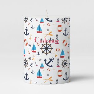 Nautical Theme Thunder_Cove  Pillar Candle