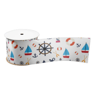 Nautical Theme Thunder_Cove Satin Ribbon