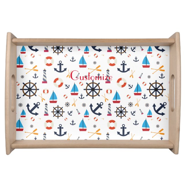 Nautical Theme Thunder_Cove  Serving Tray (Front)