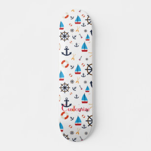 Nautical Theme Thunder_Cove Skateboard