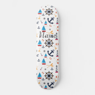 Nautical Theme Thunder_Cove Skateboard