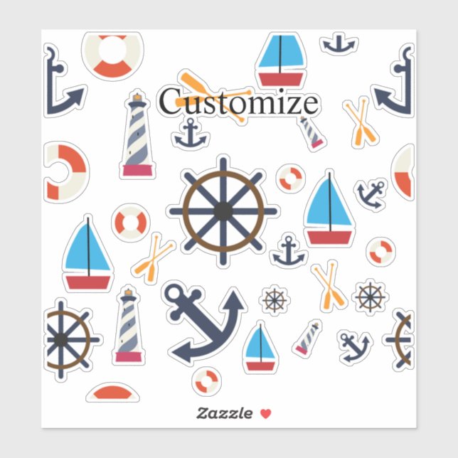 Nautical Theme Thunder_Cove  Sticker (Sheet)