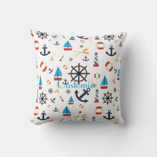 Nautical Theme Thunder_Cove Throw Pillow
