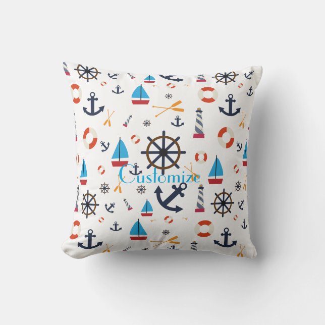 Nautical Theme Thunder_Cove  Throw Pillow (Front)