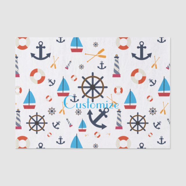 Nautical Theme Thunder_Cove  Tissue Paper (Front)
