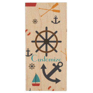 Nautical Theme Thunder_Cove Wood Flash Drive