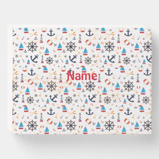 Nautical Theme Thunder_Cove Wooden Box Sign (Front Horizontal)